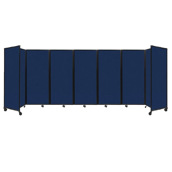 Room Divider 360 Folding Portable Partition 19'6" x 6'10" Navy Blue Fabric